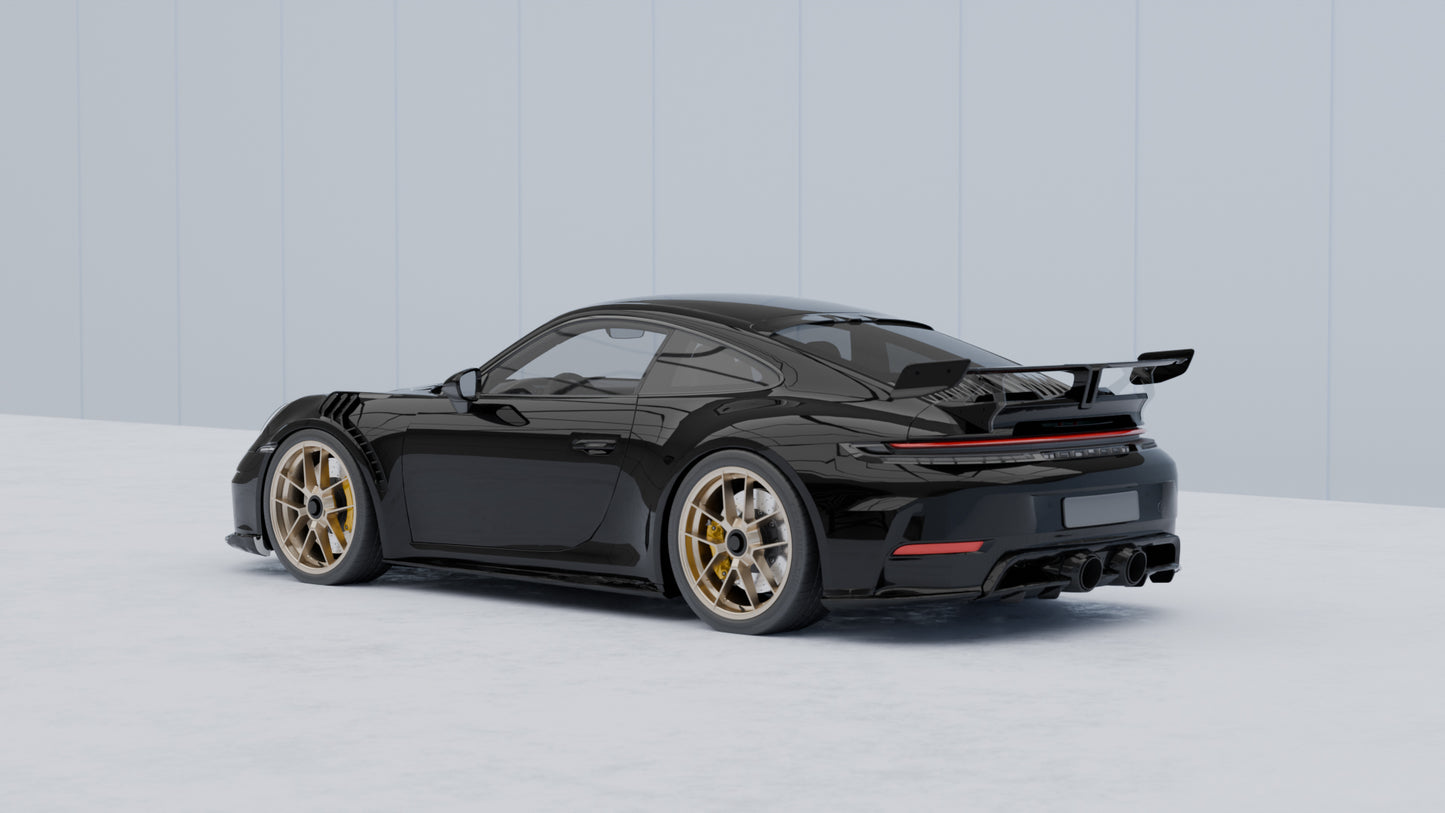 TECHART Carbon Rear Diffuser incl. Carbon Aero Wings for 992.2 Carrera / GTS from MY2025