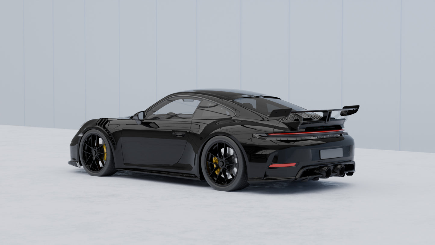 TECHART Carbon Rear Diffuser incl. Carbon Aero Wings for 992.2 Carrera / GTS from MY2025