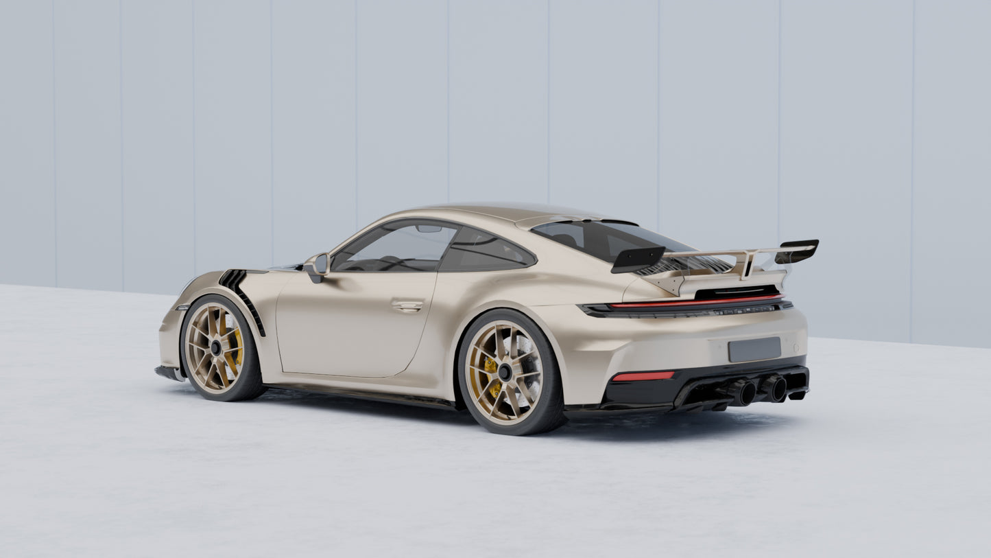 TECHART Carbon Rear Diffuser incl. Carbon Aero Wings for 992.2 Carrera / GTS from MY2025
