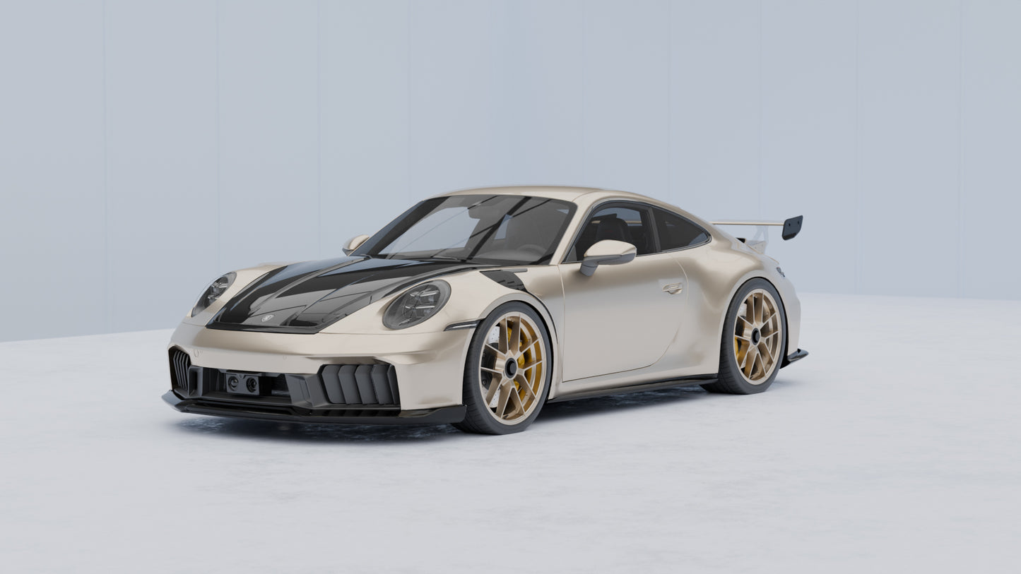 TECHART Carbon Front Spoiler for 992.2 Carrera from MY2025