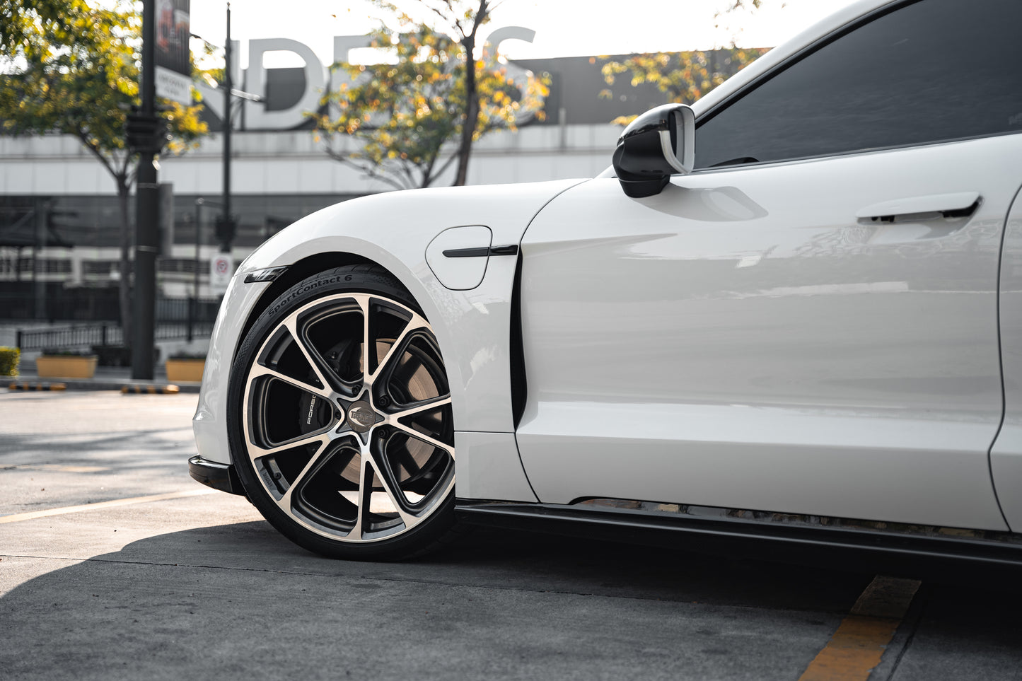 TECHART Carbon Side Skirts with Fin for 9J1 Taycan