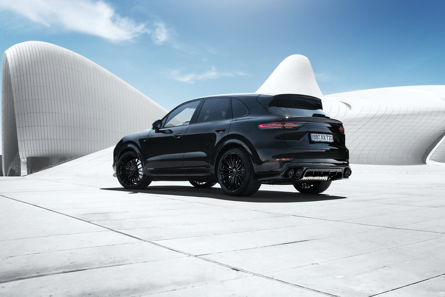 TECHART Rear Apron lower part I incl. Diffusor for E3.1 (9YA/B) Cayenne up to MY23