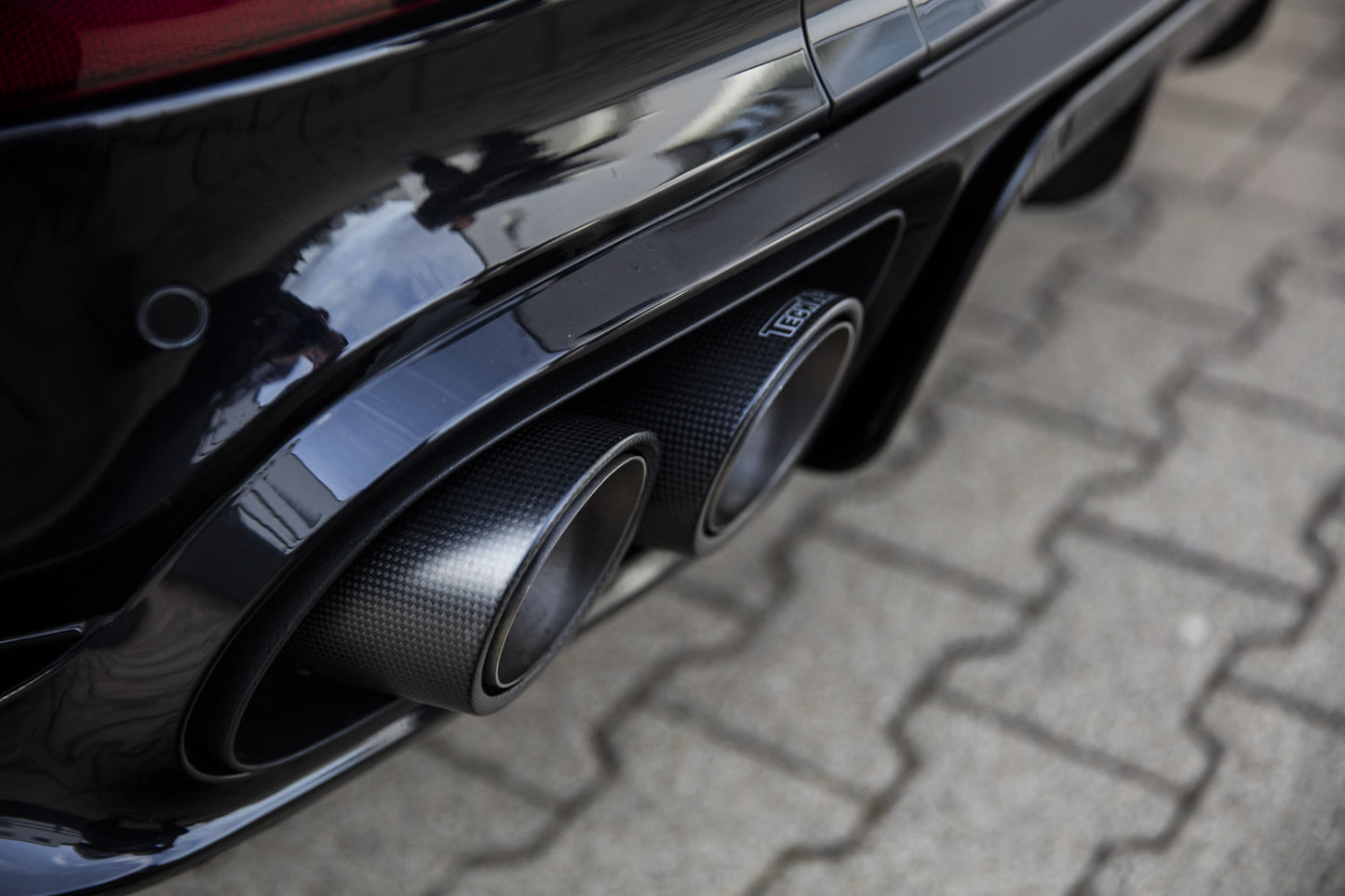 TECHART Exhaust Tip Kit Titanium with Carbon Trim for E3 Cayenne