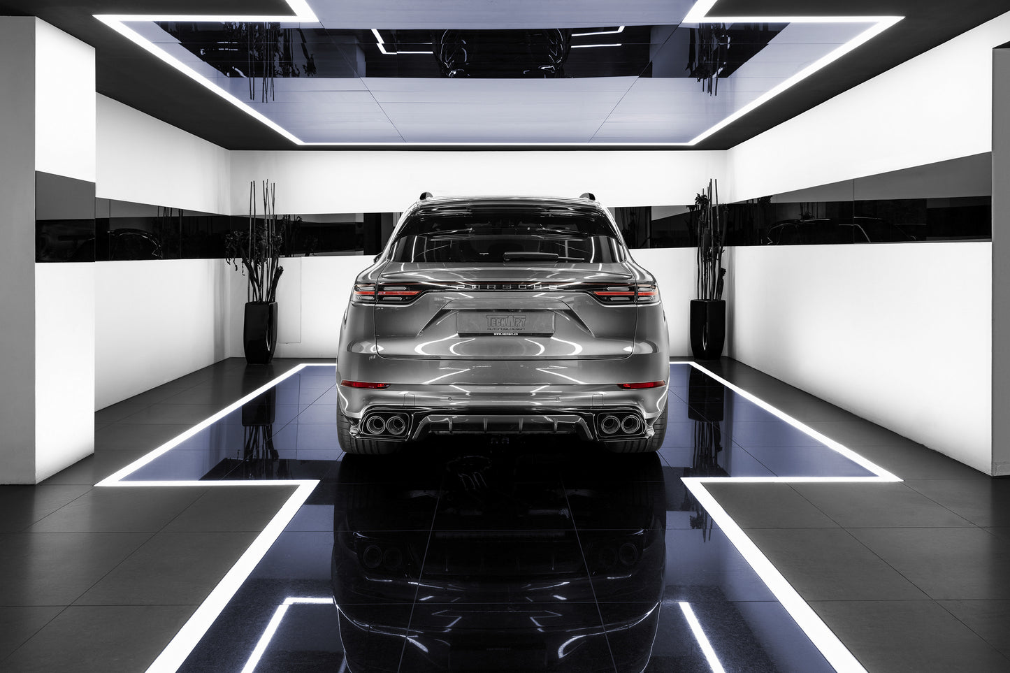 TECHART Rear Apron lower part I incl. Diffusor for E3.1 (9YA/B) Cayenne up to MY23