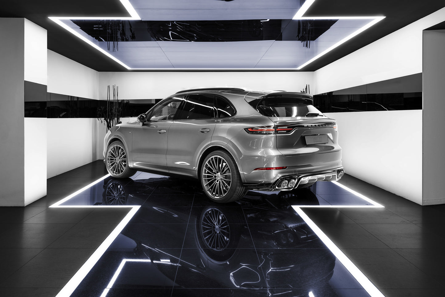 TECHART Rear Apron lower part I incl. Diffusor for E3.1 (9YA/B) Cayenne up to MY23