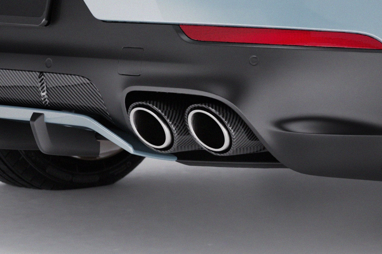 TECHART Exhaust Tip Kit Titanium with Carbon Trim for E3 Cayenne