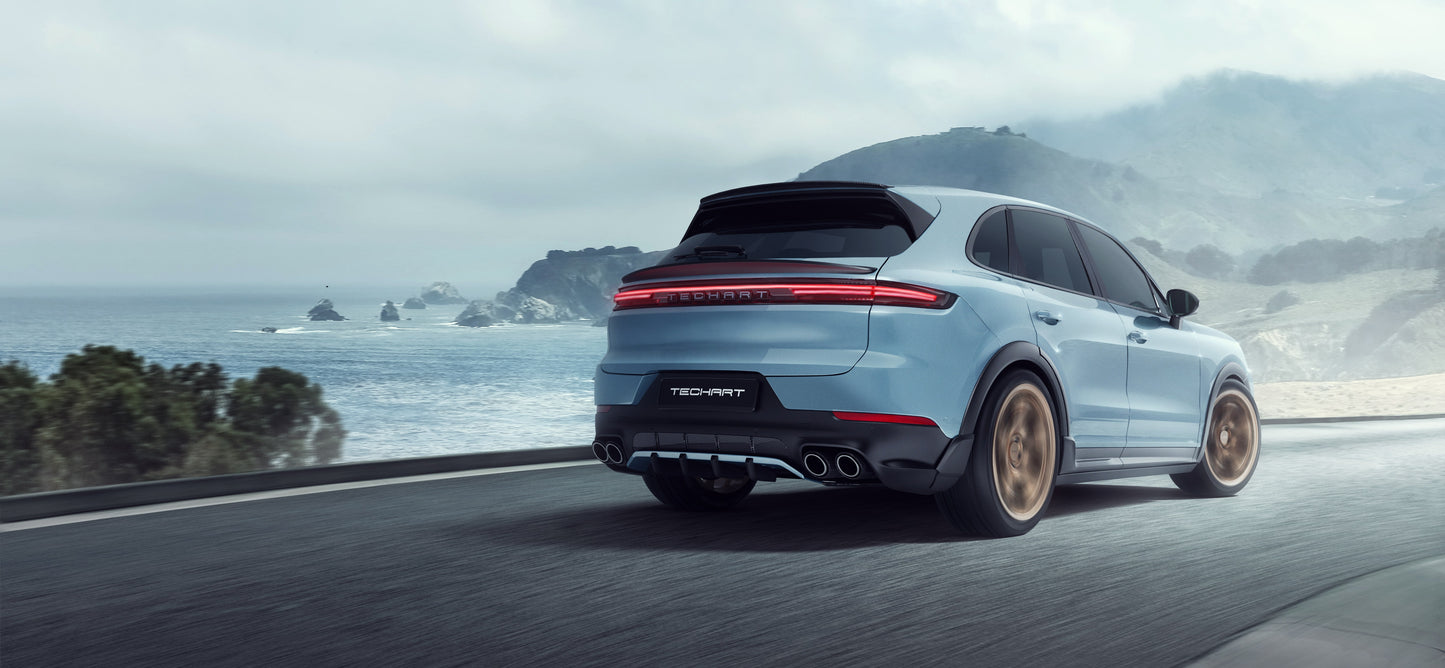 TECHART Rear Diffuser “Four Fast Fins” for E3.2 Cayenne with SportDesign starting MY24