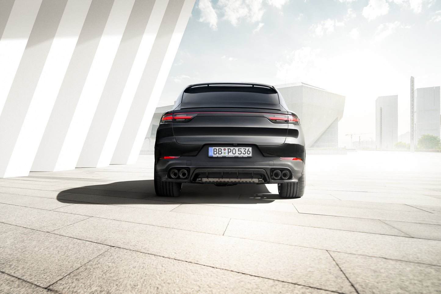 TECHART Rear Apron lower part I incl. Diffusor for E3.1 (9YA/B) Cayenne up to MY23