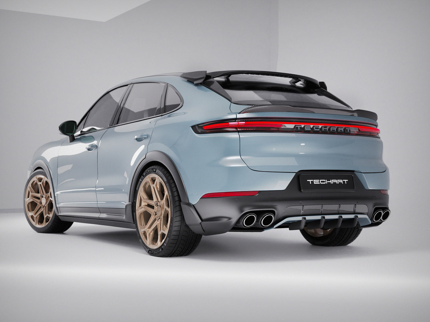 TECHART Rear Diffuser “Four Fast Fins” for E3.2 Cayenne with SportDesign starting MY24