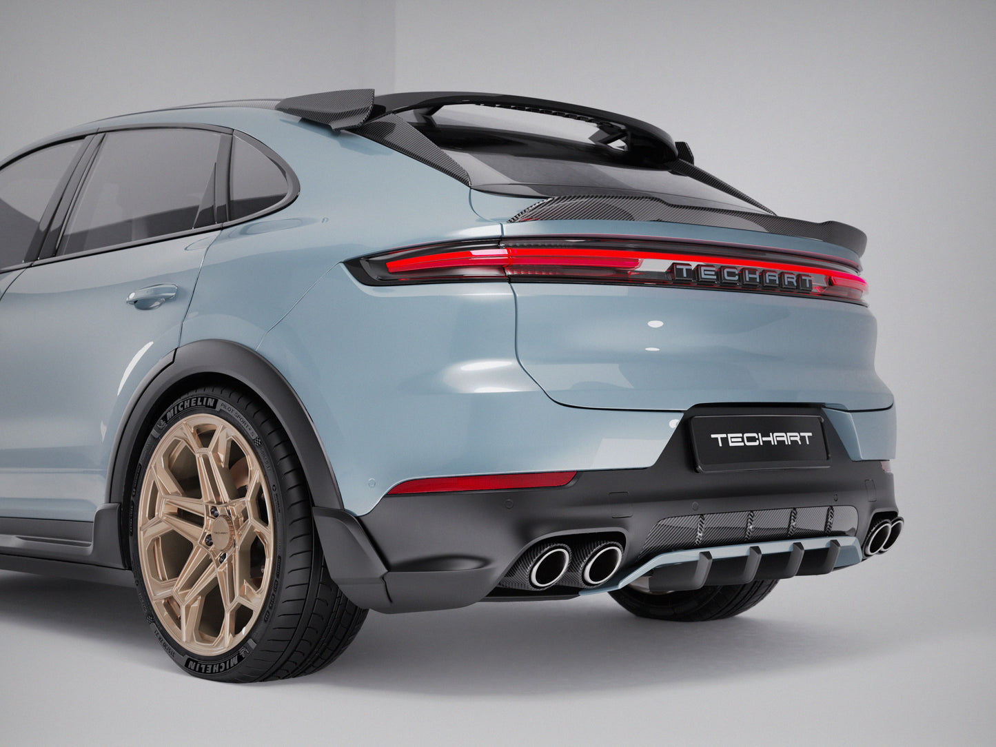 TECHART Rear Diffuser “Four Fast Fins” for E3.2 Cayenne with SportDesign starting MY24