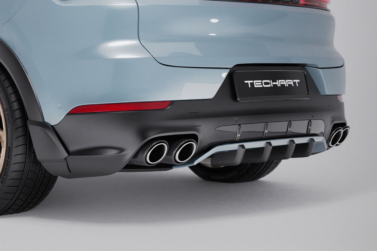 TECHART Rear Diffuser “Four Fast Fins” for E3.2 Cayenne with SportDesign starting MY24