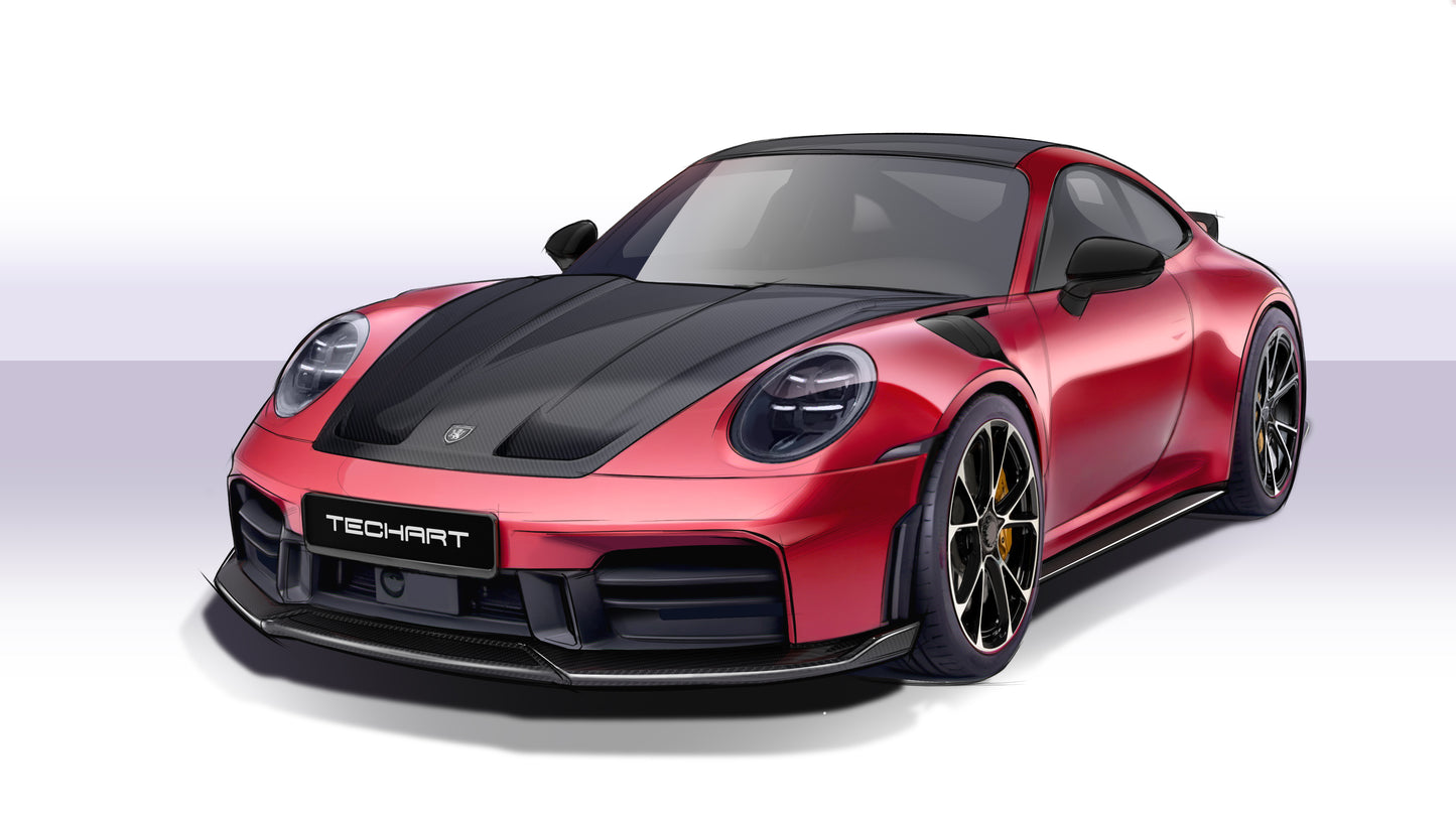 TECHART Carbon Front Spoiler for 992.2 Carrera from MY2025 - Pre-Order