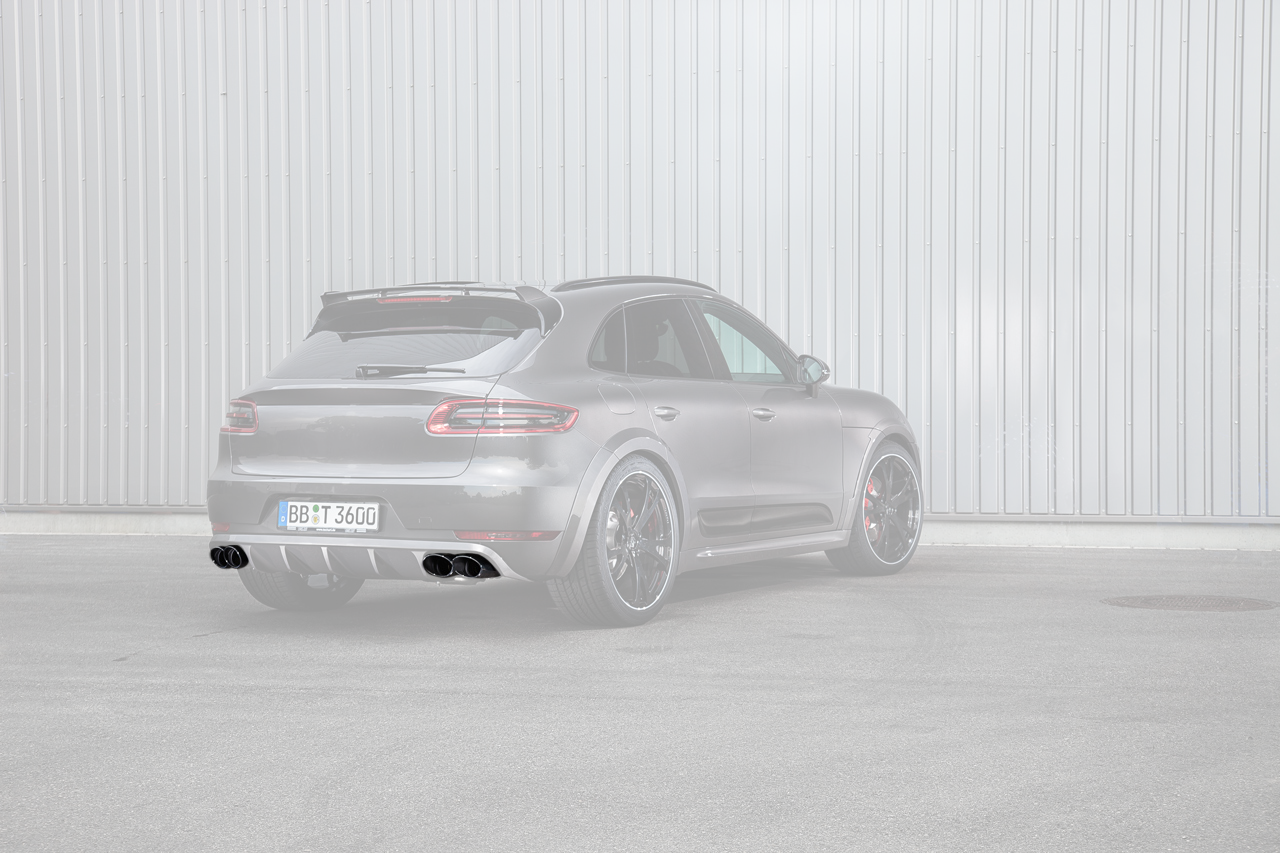 TECHART Exhaust Tail Pipes, glossy chrome for Macan S / Turbo