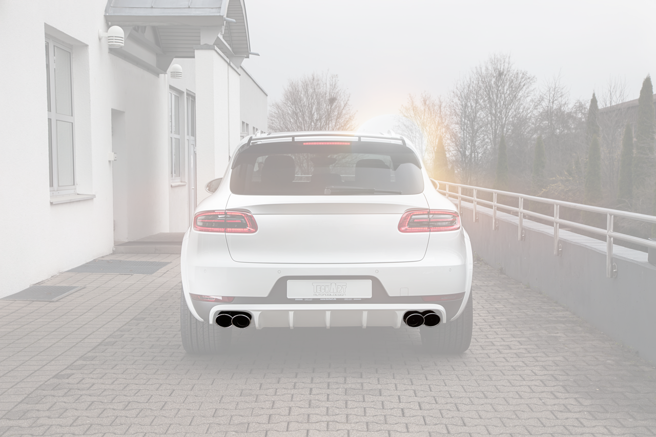 TECHART Exhaust Tail Pipes, glossy chrome for Macan S / Turbo