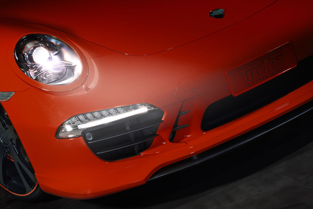 TECHART Splitter and Carrier Replacement for 991 / 981 / 718 Front Spoiler