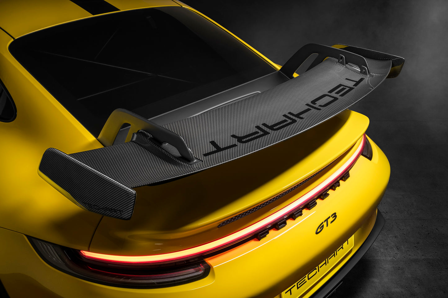 TECHART Rear Spoiler profile w/ Wing End Plates for 992 GT3