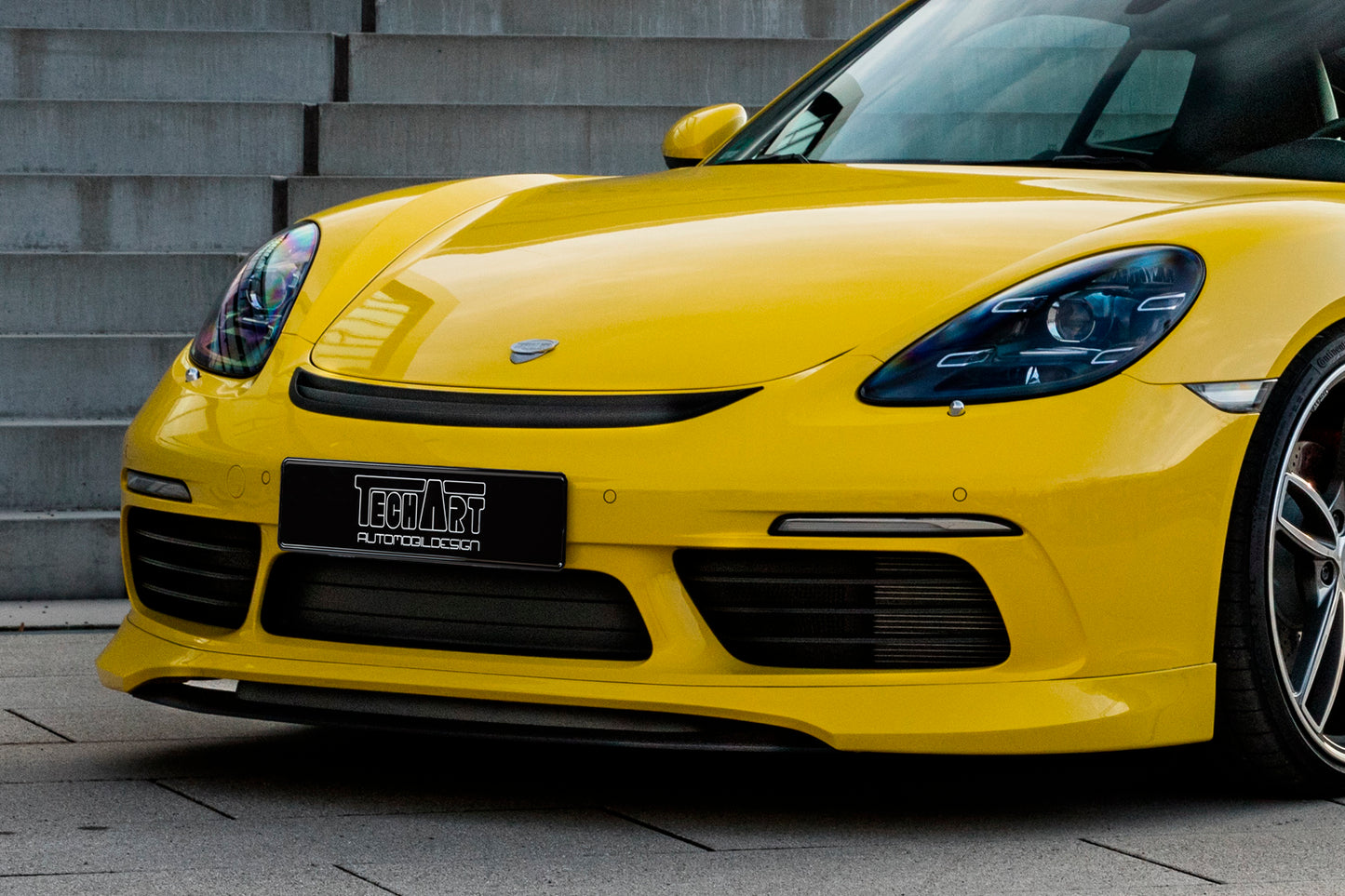 TECHART Splitter and Carrier Replacement for 991 / 981 / 718 Front Spoiler