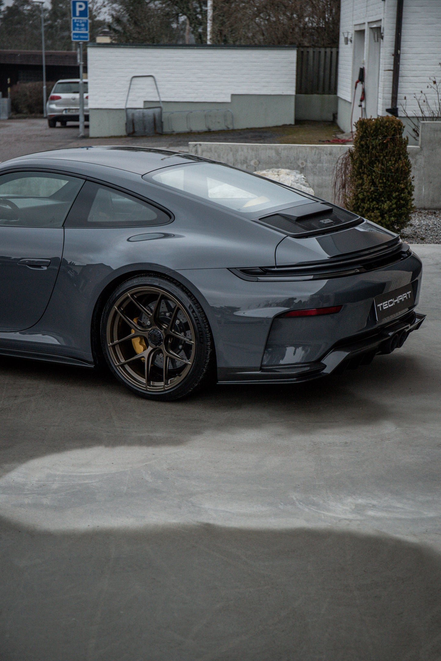 TECHART Carbon Rear Apron Lower Part for 992.2 GT3