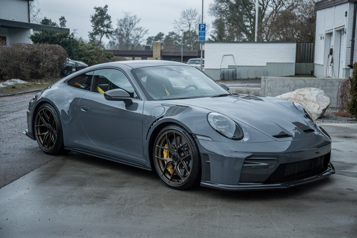 TECHART Carbon Front Spoiler for 992.2 GT3