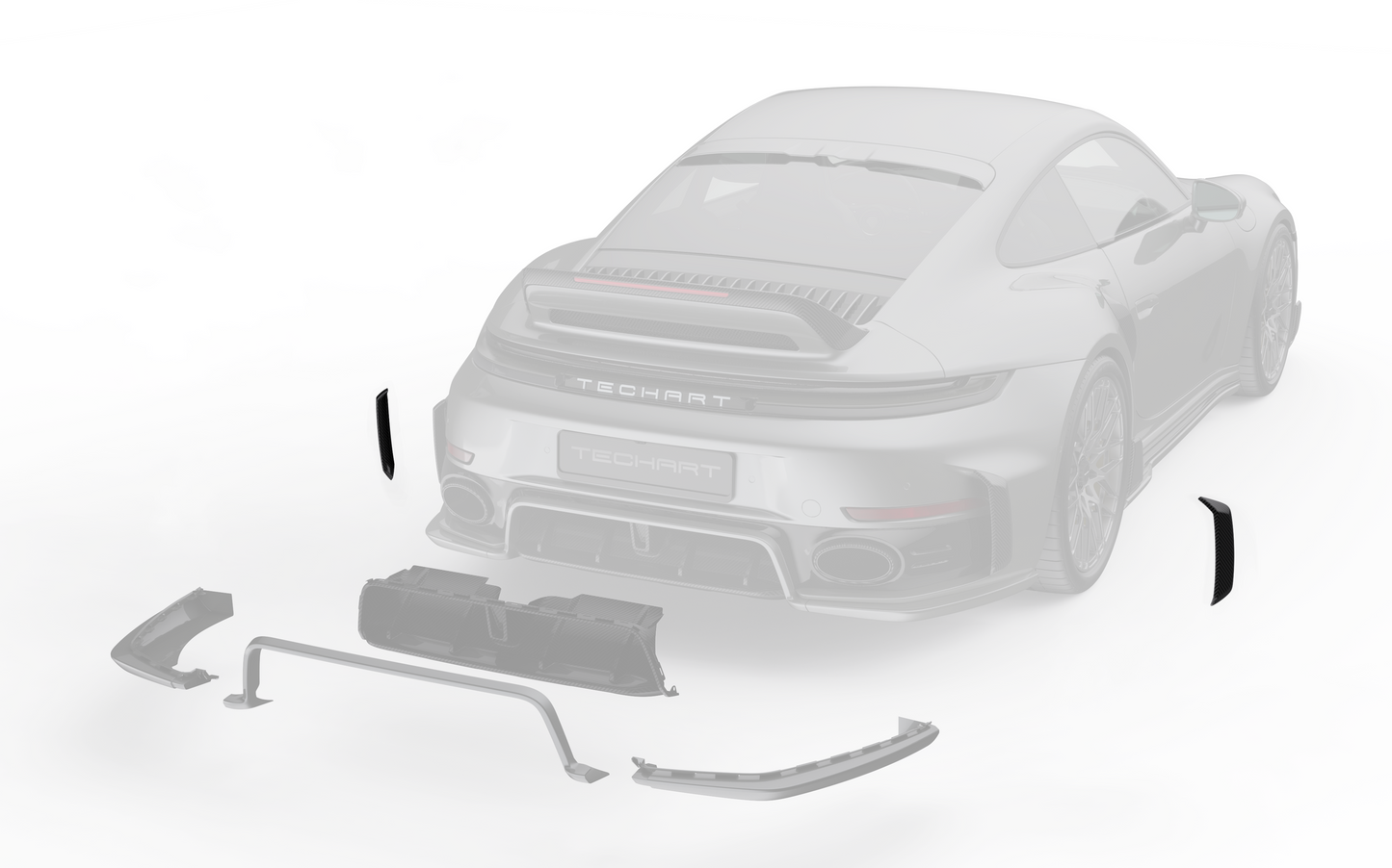 TECHART Carbon Rear Air Vent for 992.2 Turbo(S) from MY26