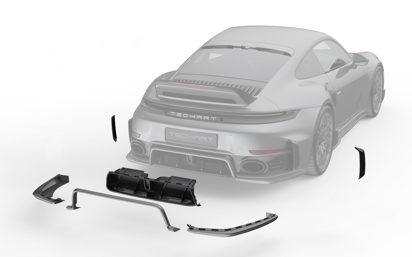 TECHART Rear Diffuser for 992.2 Turbo(S) from MY2026