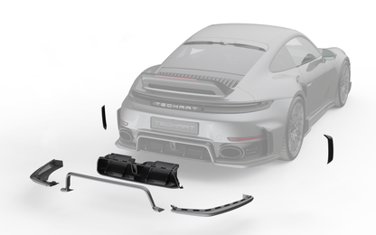 TECHART Rear Diffuser for 992.2 Turbo(S) from MY2026