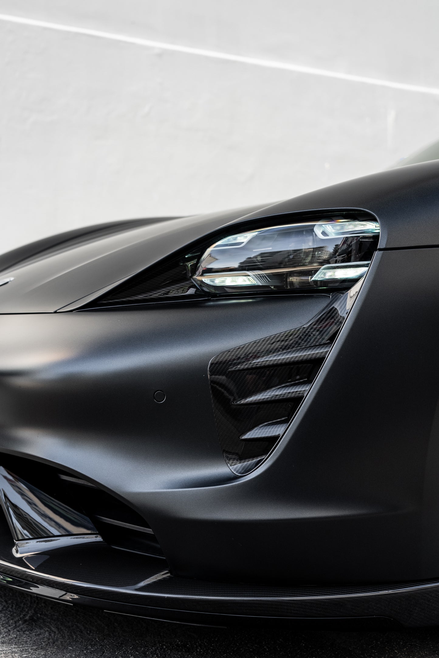TECHART Carbon Air Curtains for 9J1 Taycan