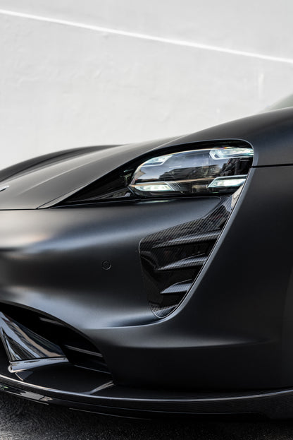 TECHART Carbon Air Curtains for 9J1 Taycan