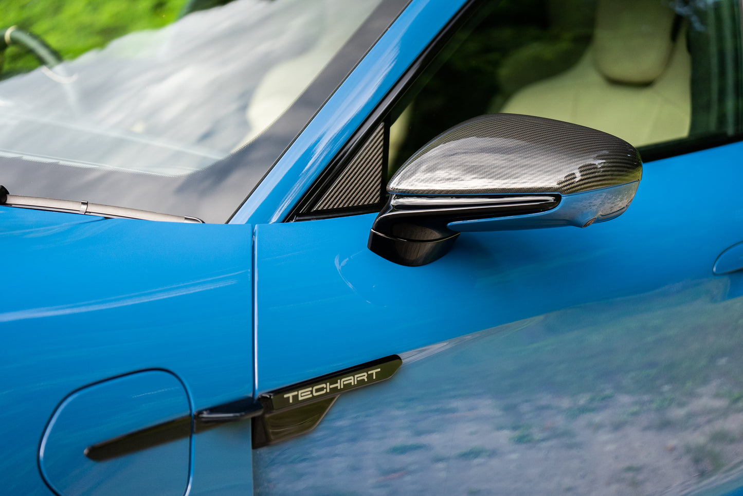 TECHART Carbon Side Mirror Trims for 9J1 Taycan