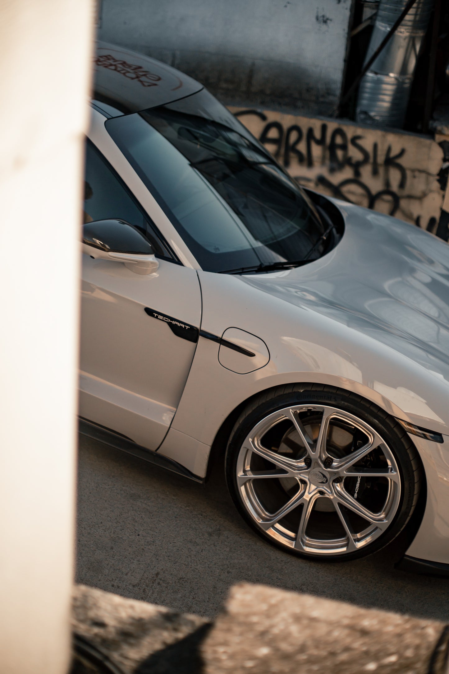 TECHART Trim Cover with TECHART Logo for 9J1 Taycan