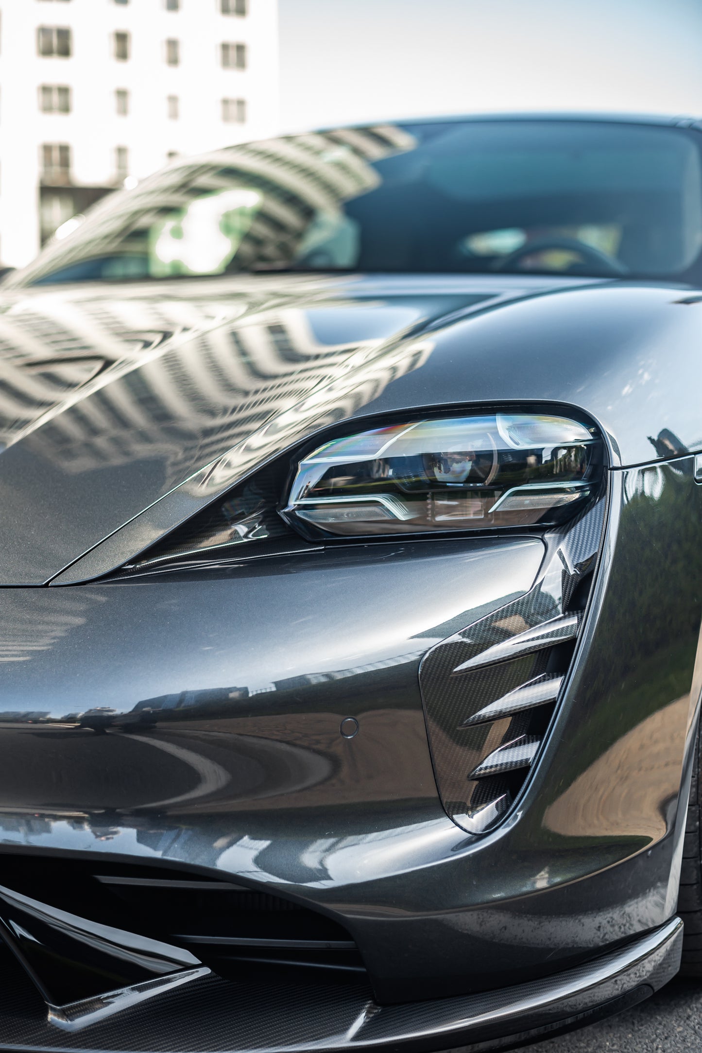 TECHART Carbon Air Curtains for 9J1 Taycan