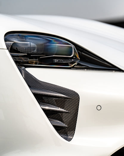 TECHART Carbon Air Curtains for 9J1 Taycan