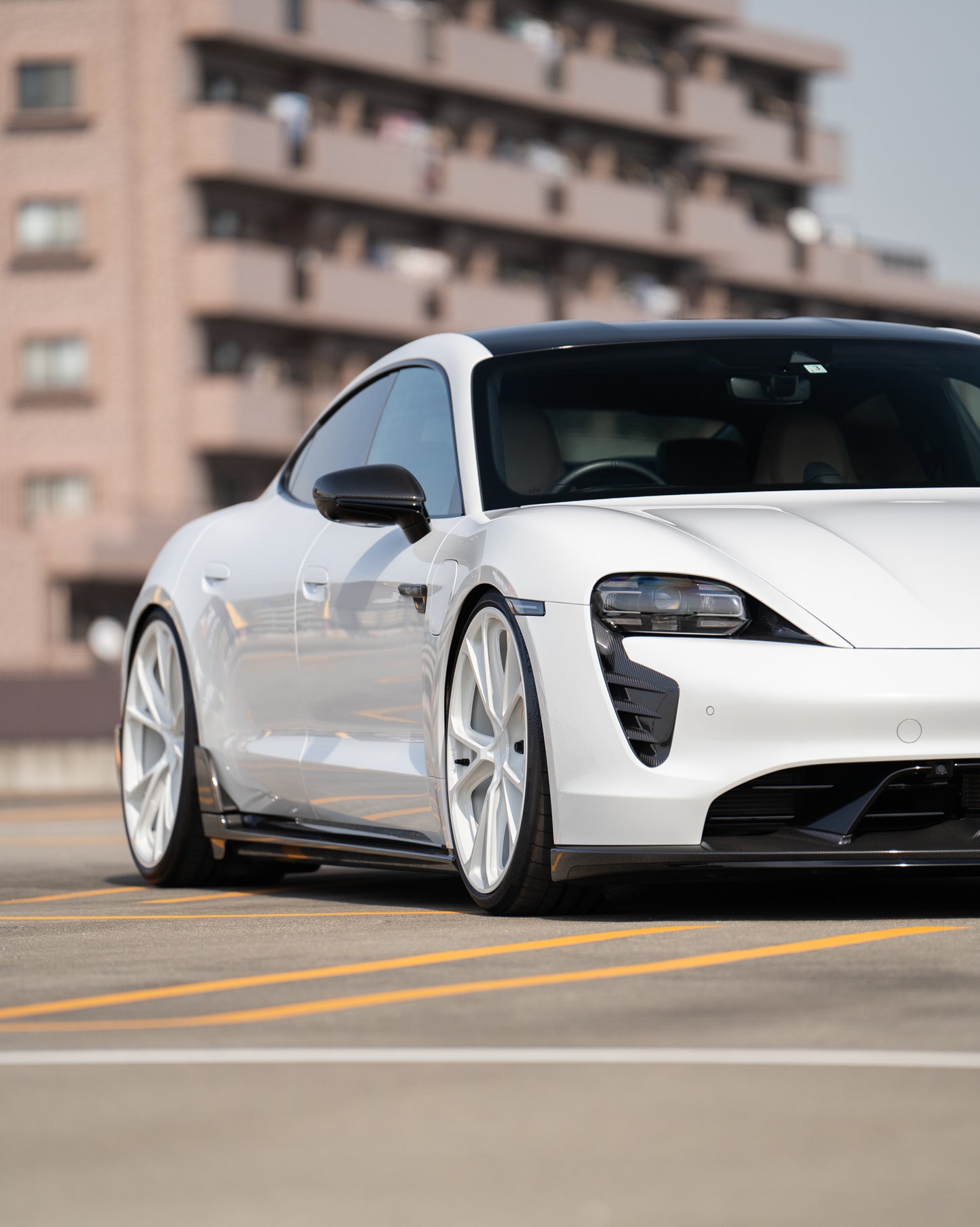 TECHART Carbon Air Curtains for 9J1 Taycan