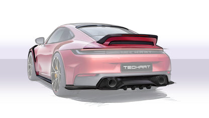 TECHART Carbon Rear Diffuser incl. Carbon Aero Wings for 992.2 Carrera from MY2025 - Pre-Order