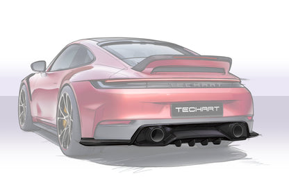 TECHART Carbon Rear Diffuser incl. Carbon Aero Wings for 992.2 Carrera / GTS from MY2025
