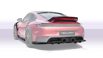 TECHART Carbon Rear Diffuser incl. Carbon Aero Wings for 992.2 Carrera from MY2025 - Pre-Order