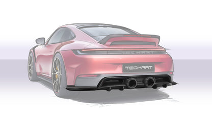 TECHART Carbon Rear Diffuser incl. Carbon Aero Wings for 992.2 Carrera from MY2025 - Pre-Order