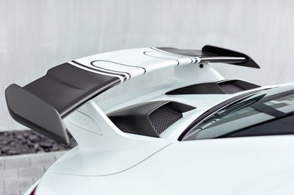 TECHART Rear Spoiler Panels Carbon "matte" for 991.2 GT3 from MY17