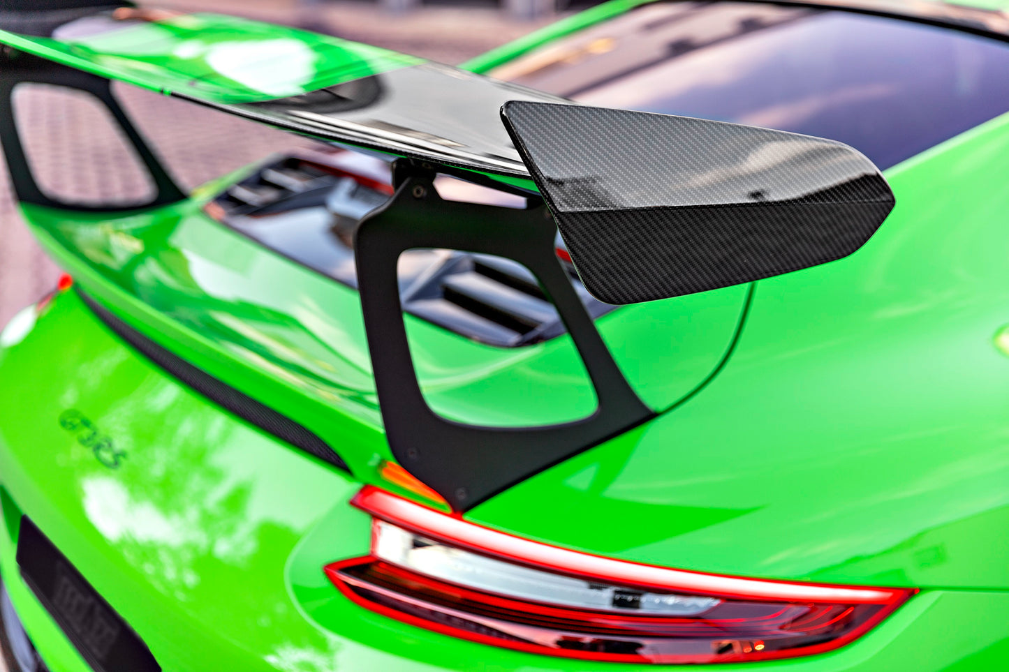 TECHART Rear Spoiler Panels Carbon "matte" for 991.2 GT3 RS from MY18