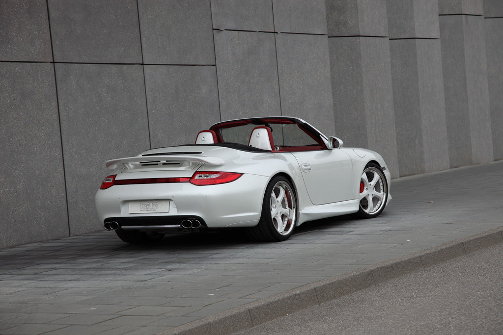 TECHART Exhaust Tail Pipes, glossy chrome for 997 Carrera w. Porsche valve exhaust from MY09
