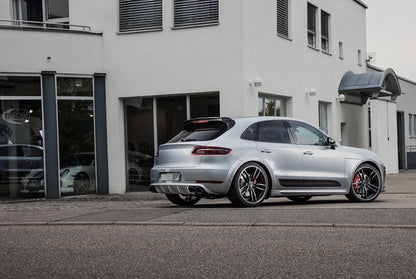 TECHART Exhaust Tail Pipes, glossy chrome for Macan S / Turbo