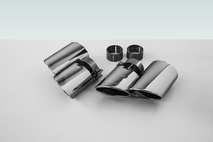 TECHART Exhaust Tail Pipes, glossy chrome for Macan S / Turbo