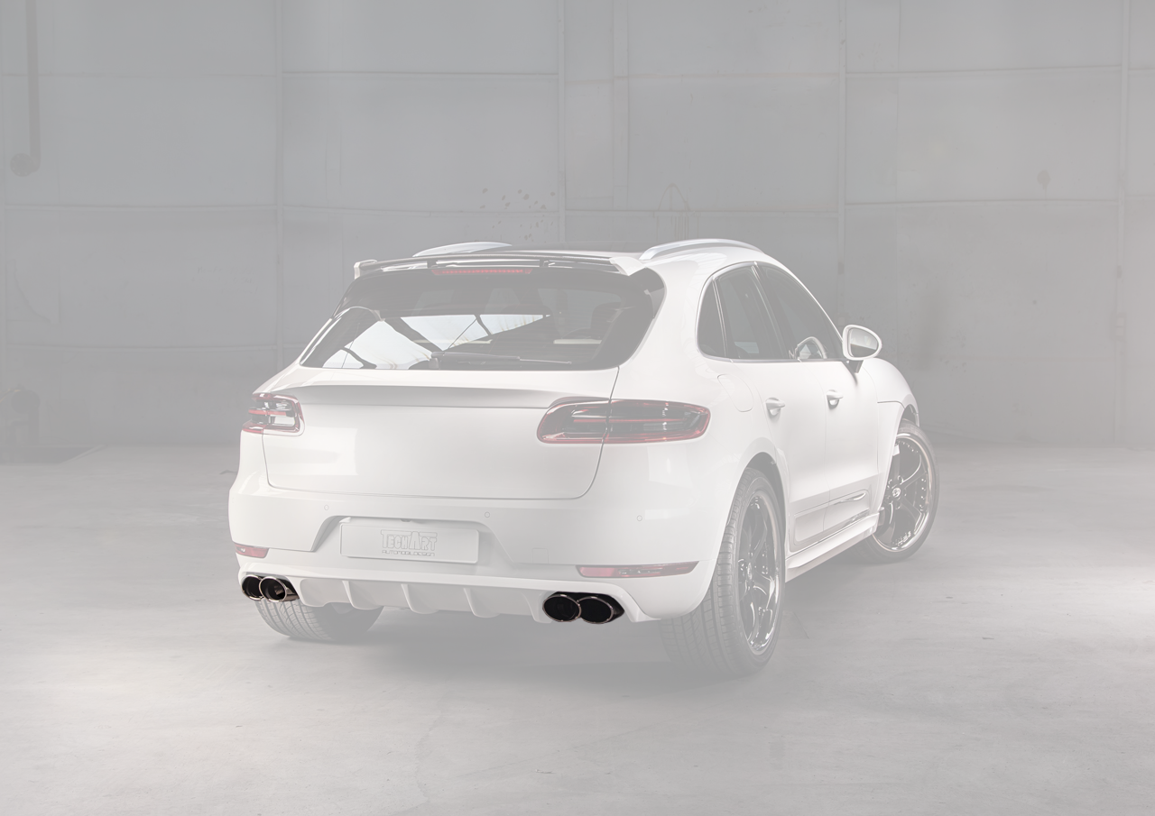 TECHART Exhaust Tail Pipes, glossy chrome for Macan S / Turbo