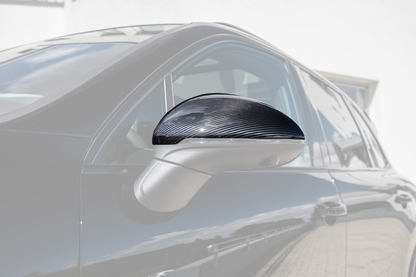 TECHART Side Mirror Trims, Carbon glossy for 958.2 Cayenne from MY15 with lane change assist